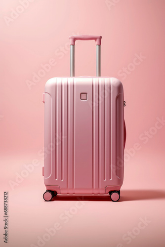 Generative AI illustration of modern colorful suitcases