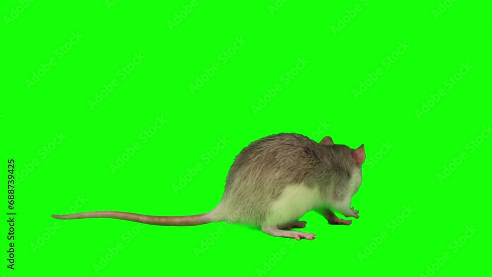 rat mouse isolated on green background screen rat mouse isolated on green background screen