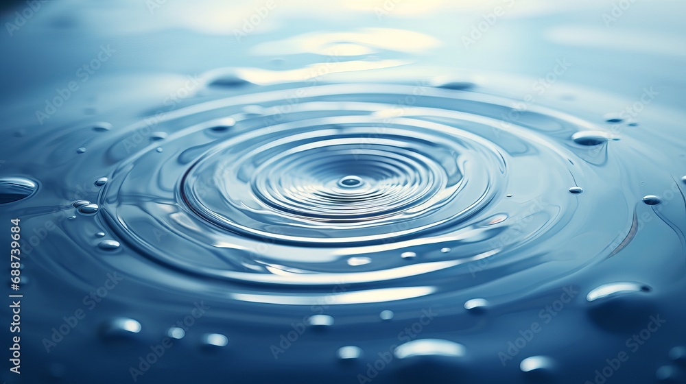Serene Minimalist Blue Water Ripple Landscape Serene Minimalist Blue Water Ripple Landscape