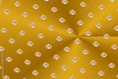 Beautiful digital pattern on a golden backdrop