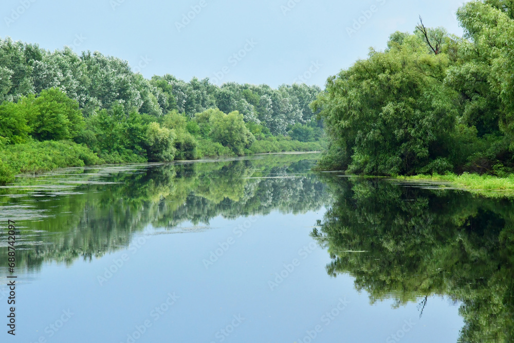 Tulcea, Romania - july 2 2023 : Danube delta