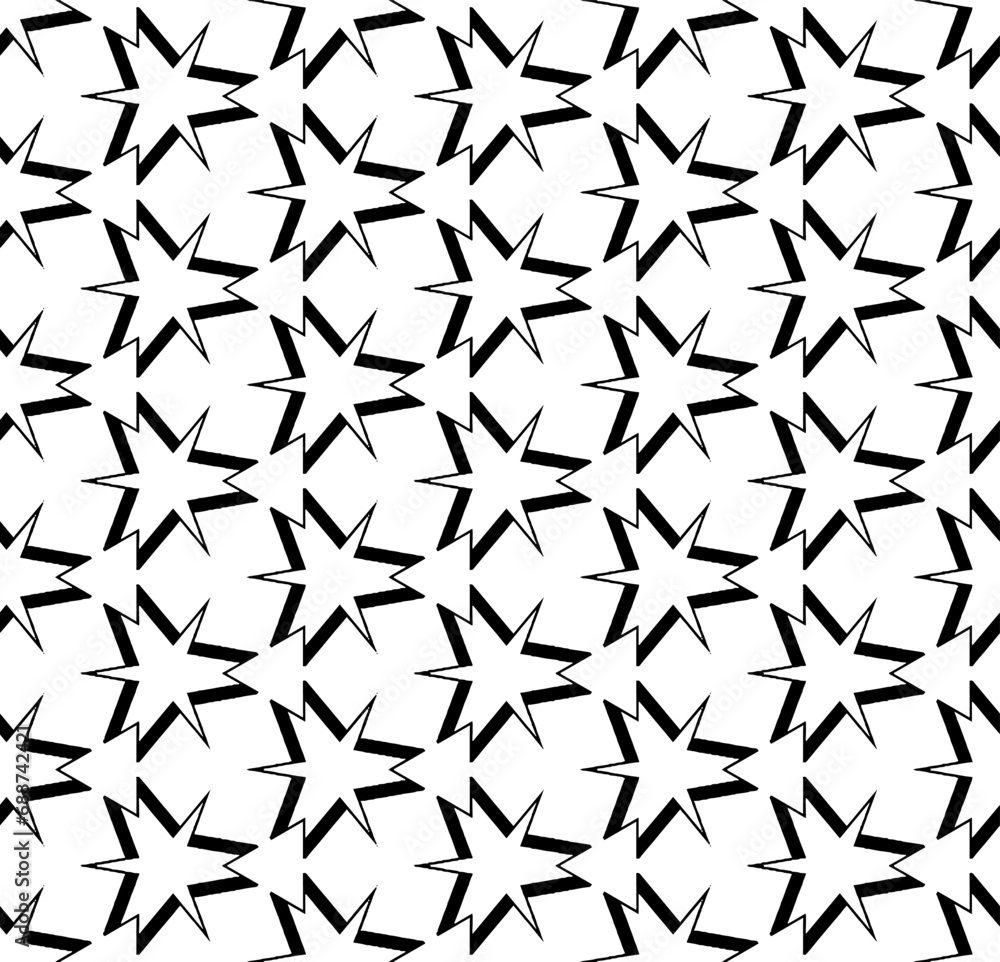 Black and white seamless abstract pattern. Background and backdrop. Grayscale ornamental design. Mosaic ornaments. Vector graphic illustration. EPS10. Black and white seamless abstract pattern. Background and backdrop. Grayscale ornamental design. Mosaic ornaments. Vector graphic illustration. EPS10.