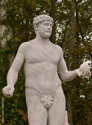 Versailles; France - october 27 2023 : statue in the castle park photo