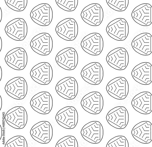 Black and white seamless abstract pattern. Background and backdrop. Grayscale ornamental design. Mosaic ornaments. Vector graphic illustration. EPS10.