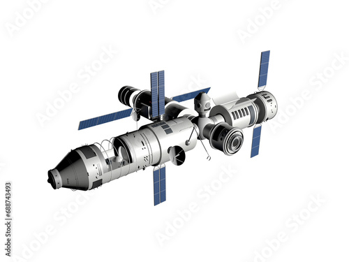 Fototapeta Naklejka Na Ścianę i Meble -  Space station isolated on transparent background.