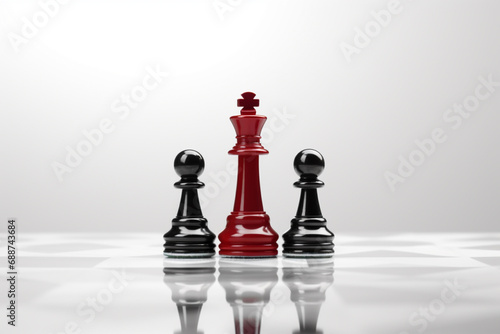 a chess pieces on white background