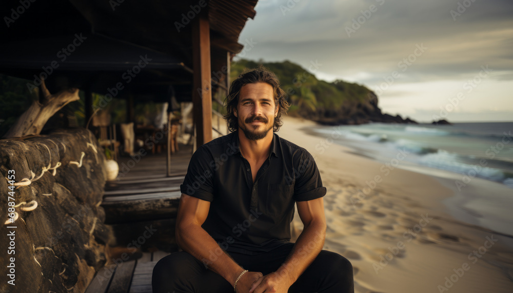 Fototapeta premium person on the beach