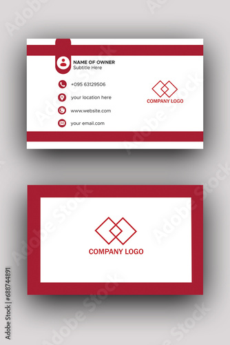 light pink business card 