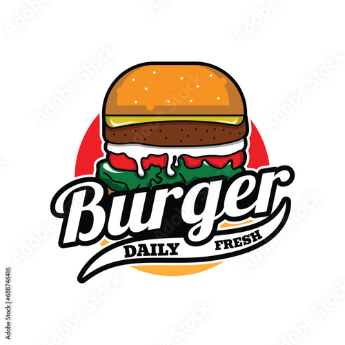 burger illustration for your restaurant or shop