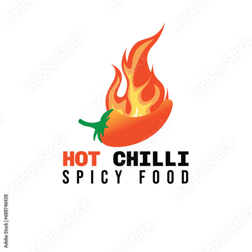 hot chilli for spicy food illustration