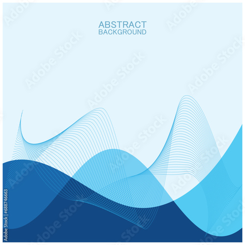 Abstract beach wave background design with blue vector combination, concept design for book cover, wallpaper, swimming pool, marine, lake