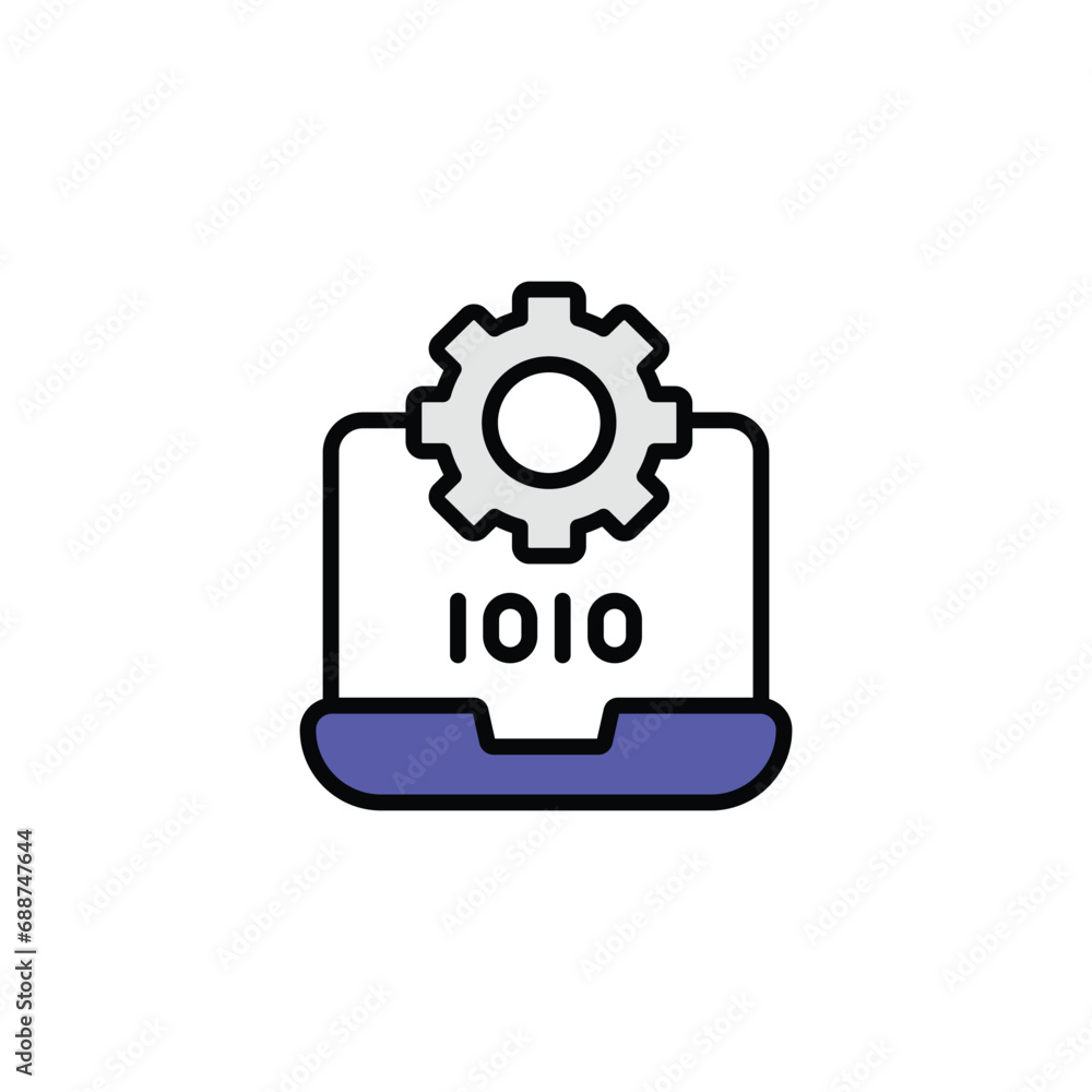 Data Processing icon design with white background stock illustration Data Processing icon design with white background stock illustration