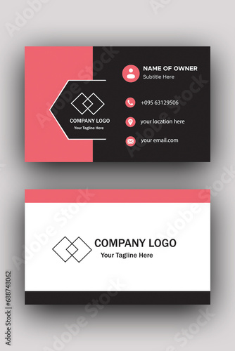 pink business card 