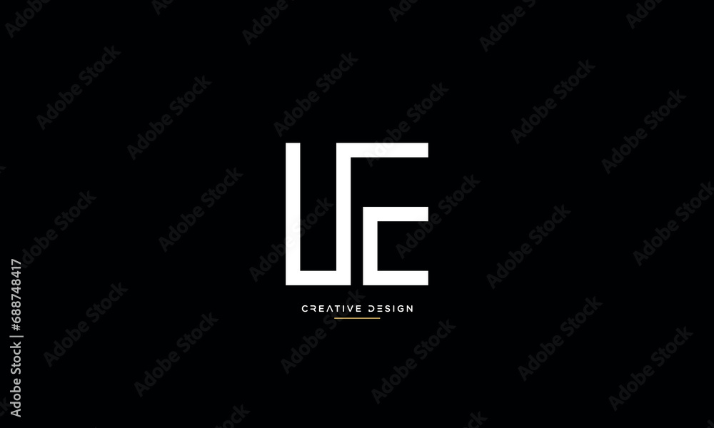 Alphabet letters UE or EU logo monogram Alphabet letters UE or EU logo monogram