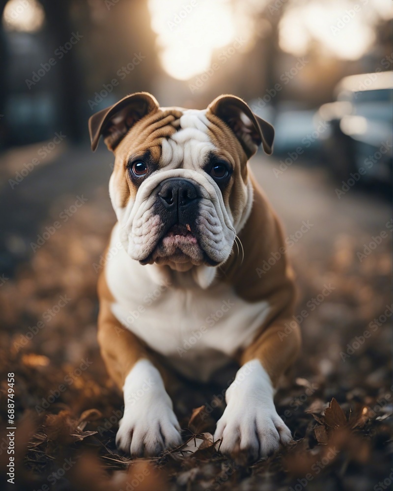 portrait of english bulldog 

