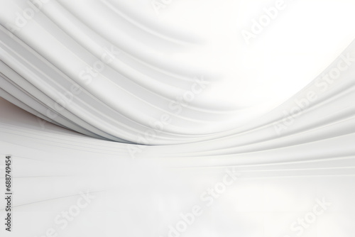 Soft white waves with gentle curves on an abstract background