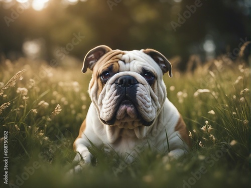 portrait of english bulldog