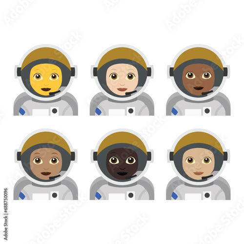 astronaut person vector female woman drawing space illustration