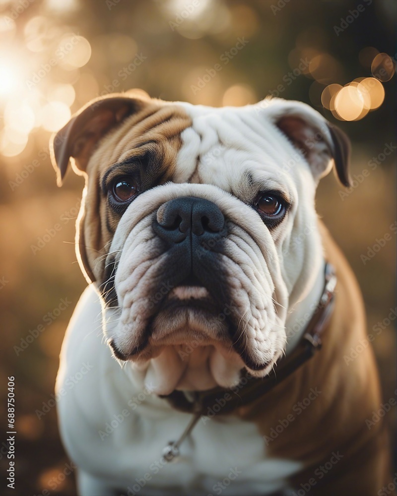 portrait of english bulldog 

