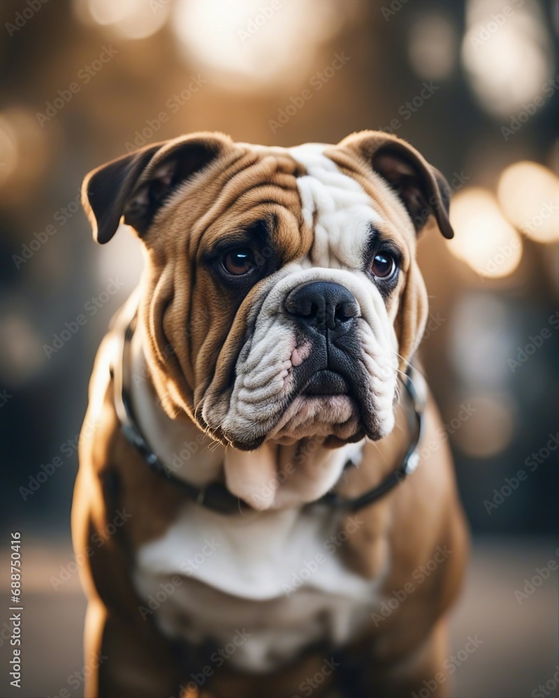 portrait of english bulldog 

