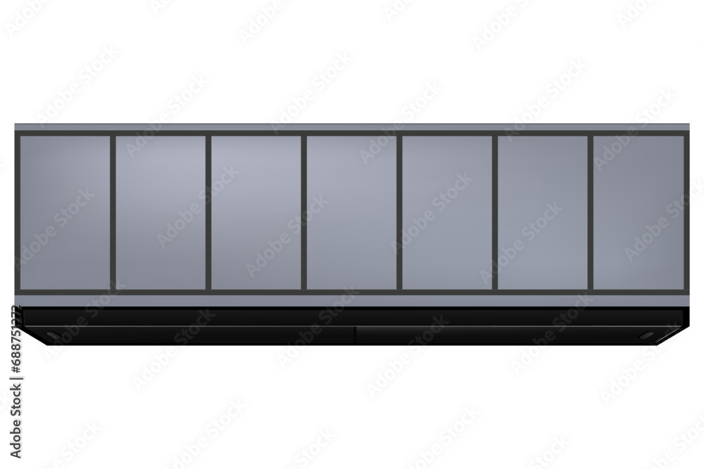 Realistic metal container, cabinet. Empty box isolated on white background. 3d illustration. Realistic metal container, cabinet. Empty box isolated on white background. 3d illustration.