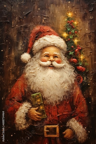 Ai Babbo Natale disegno ad acquerello per bambini 04