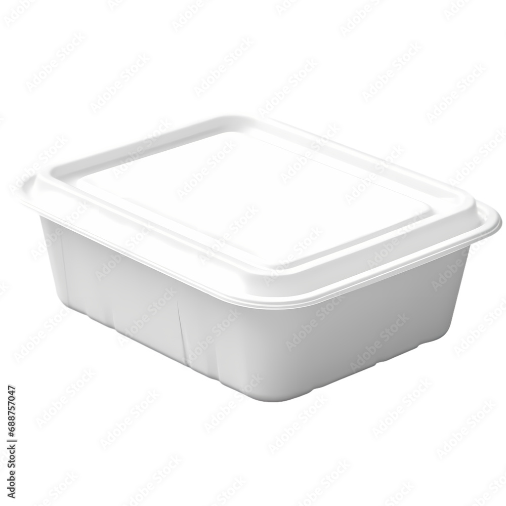 Styrofoam food container isolated on transparent background Styrofoam food container isolated on transparent background