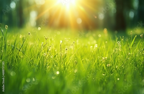 a background of green grass and sun rays sun rays background