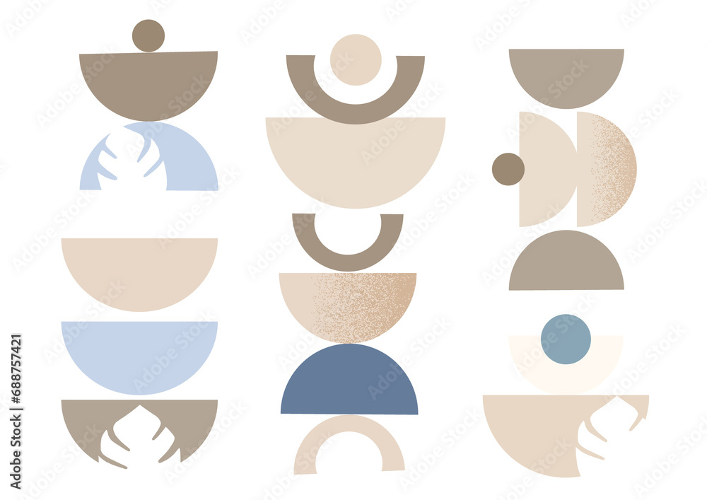 Abstract minimal op art, boho elements. Mid century vector set . Aesthetic contemporary geometric shapes. Design for your wall art, decoration, wallpaper. Abstract minimal op art, boho elements. Mid century vector set . Aesthetic contemporary geometric shapes. Design for your wall art, decoration, wallpaper.