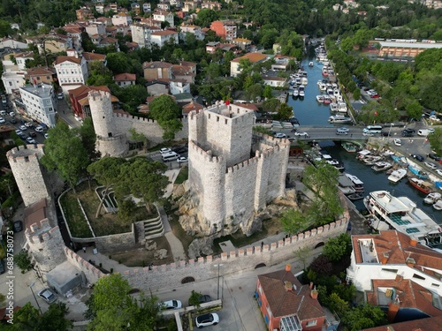  Anatolian fortress near the Bosphorus bridge - aerial photo © Yar