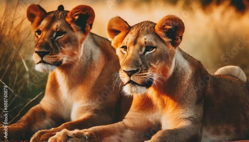 Macro Shot of a Lion Family