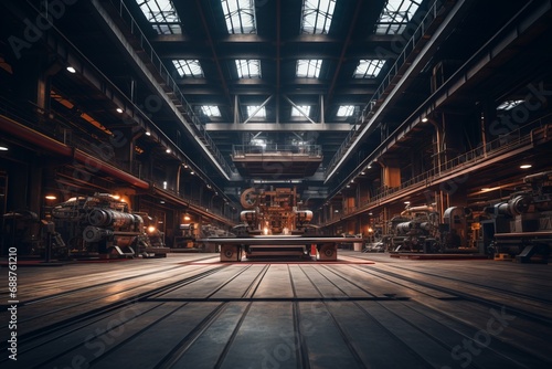 a large industrial building with large machines © Aliaksandr Siamko