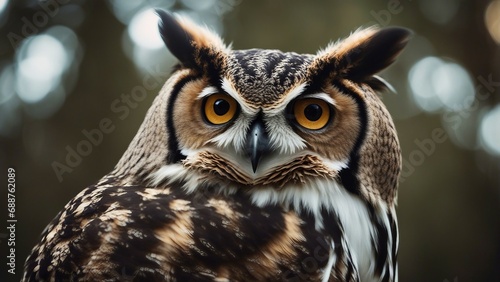 portrait of owl at night