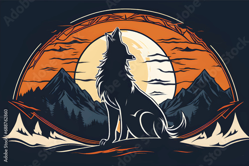 Wolf logo. Wolf Logo vector Illustrated. Alpha Spirit: The Majestic Howl. Illustration. wolf logo design vector symbol graphic idea creative. Wolf head Vector illustration.