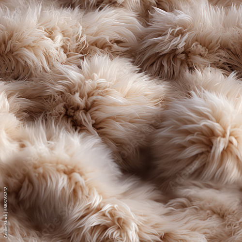 Seamless fluffy shaggy wool texture background