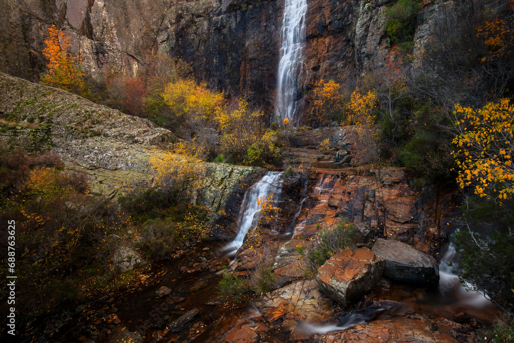 Autumn colors at Despeñalagua Waterfall, Spain Autumn colors at Despeñalagua Waterfall, Spain