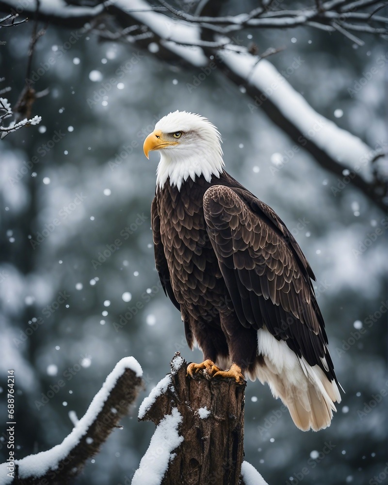 Portrait of the the bald eagle at winter
Portrait of the the bald eagle at winter