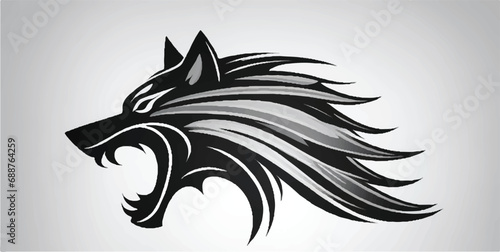 Wolf logo. Wolf Logo vector Illustrated. Alpha Spirit  The Majestic Howl. Illustration. wolf logo design vector symbol graphic idea creative. Wolf head Vector illustration.