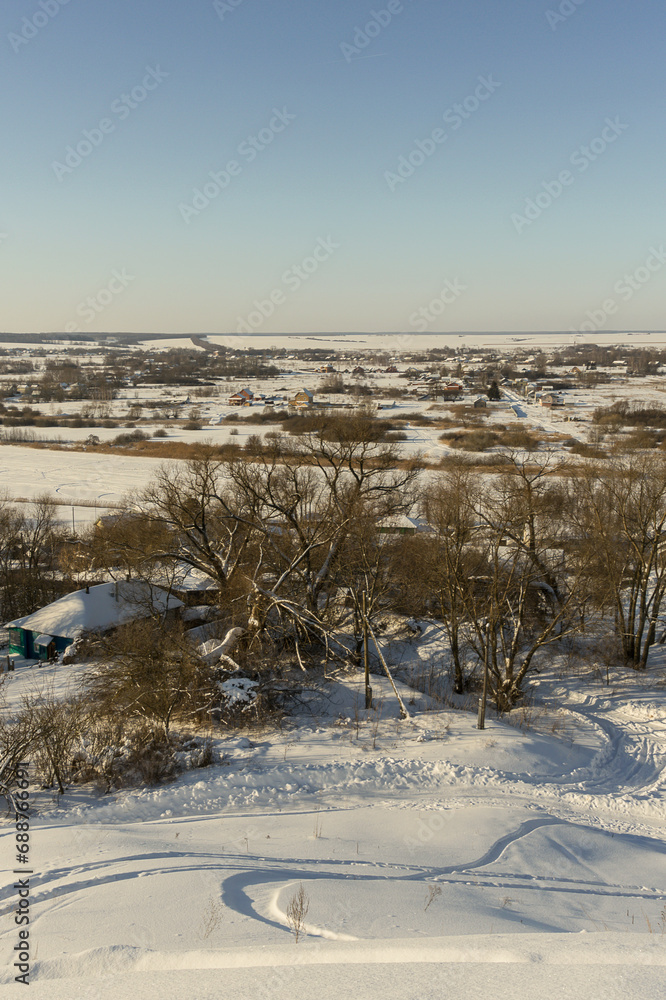 Fototapeta premium frozen lake in winter