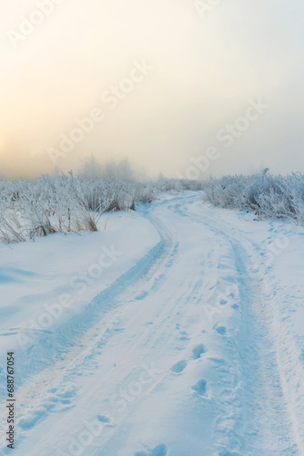 road in the snow © Evgenii Ryzhenkov