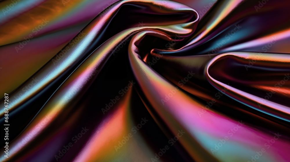 ホログラム系メタリックなカラーレザー