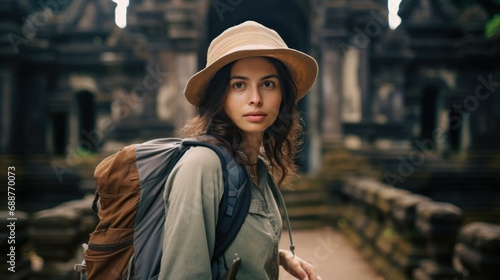Traveler woman wandering around a local market © PixelPaletteArt