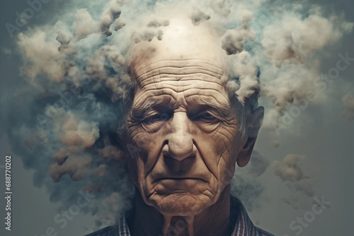Generative AI image depicting the struggle with Alzheimer's photo