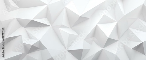 Abstract white 3d polygonal background. generative AI photo
