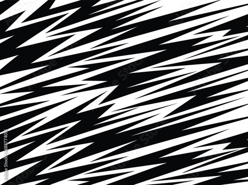 Abstract background with various sharp, zigzag and lightning pattern