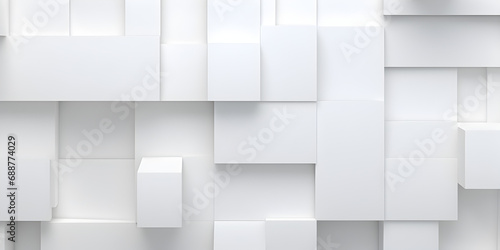 Abstract cubes white textured background