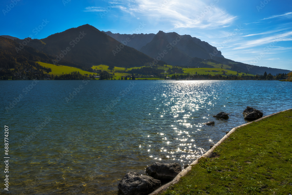 The idyllic lake Walchsee