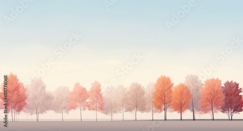 colored autumn trees, © ArtCookStudio
