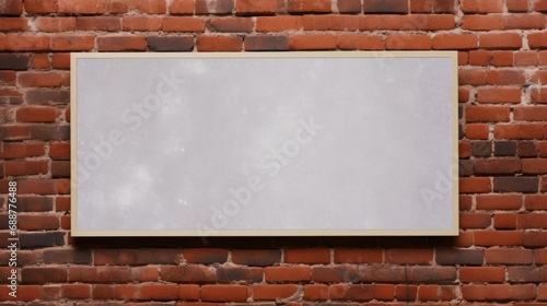 Wallpaper Mural Billboard mockup with blank front, realistic on a mockup template in grunge brick wall , Torontodigital.ca