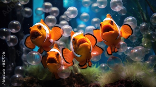 clown fish in the tank